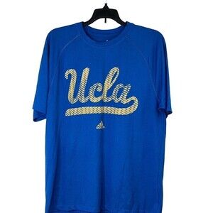 Men's adidas UCLA Jersey Knit Crew Neck S/S Tee Shirt Blue Graphics Size Small